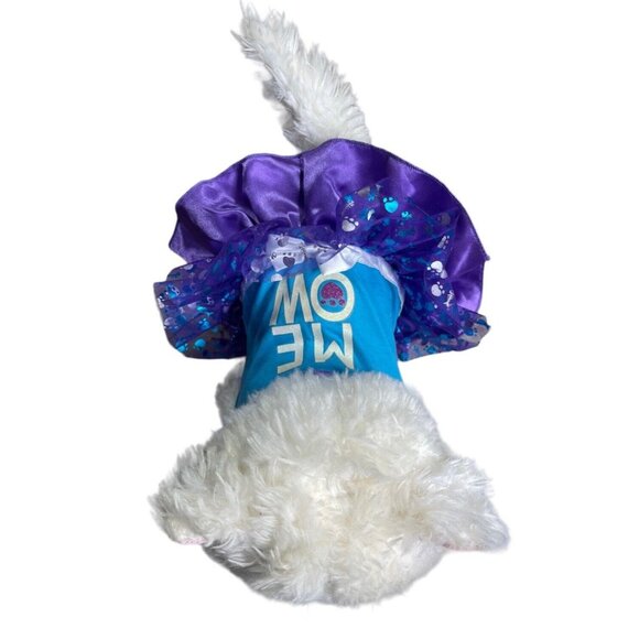 Build A Bear Pets White Cat Himalayan Persian 12” Plush Dress, Shoes & Leash - Picture 6 of 12